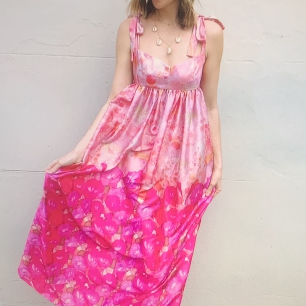 BRAND NWT SILK Delfi Collective Pink Alice Dress